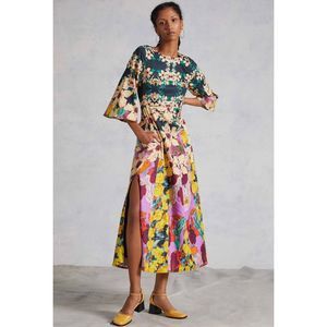 New Anthropologie Floral Maxi Dressby Roopa Pemmaraju sz XL